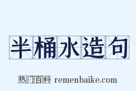半桶水造句是什么意思的图片